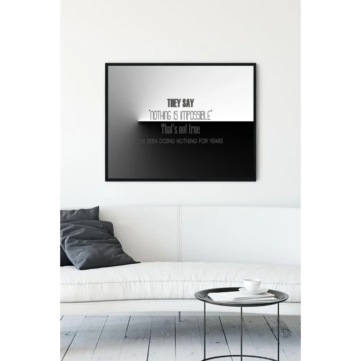 (pster10834) Doing Nothing Eğlenceli Mizahi Çerçeveli Tablo (40x50cm)
