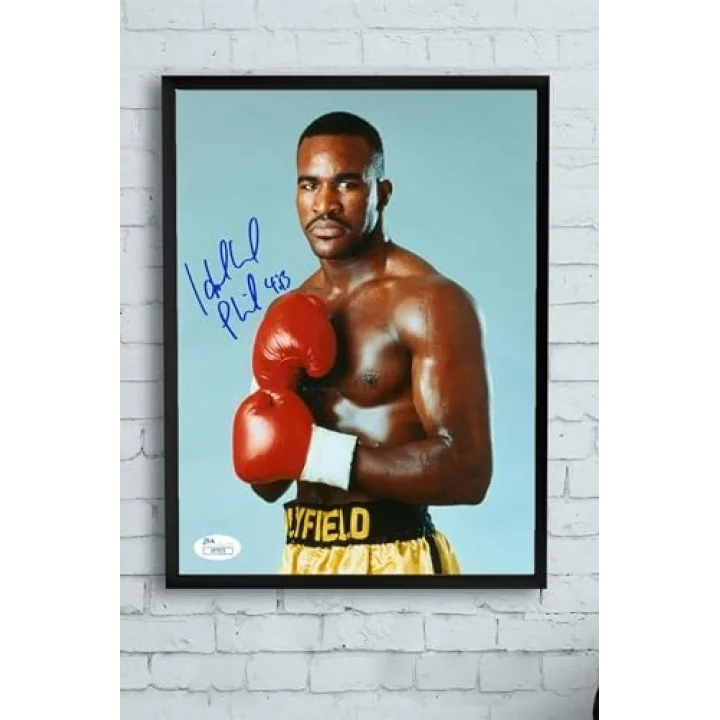 (pster10950) Evander Holyfield Dövüş Çerçeveli Tablo (30 X 40cm)