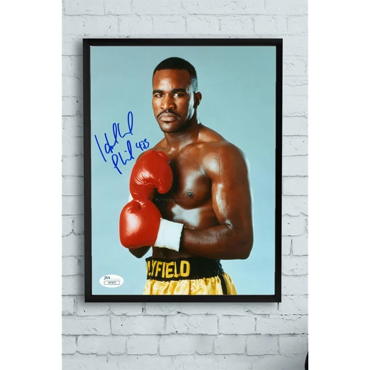 (pster10950) Evander Holyfield Dövüş Çerçeveli Tablo (30 X 40cm)