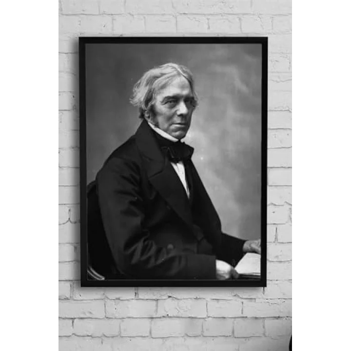 (pster10982) Michael Faraday Bilimsel Çerçeveli Tablo (50x70cm)