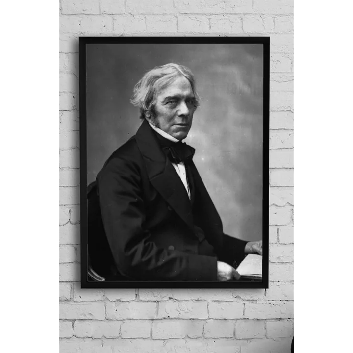 (pster10982) Michael Faraday Bilimsel Çerçeveli Tablo (50x70cm)