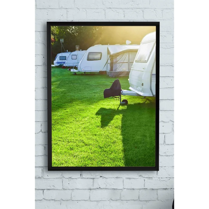 (pster11512) Karavan Araba Çerçeveli Tablo (30 X 40cm)