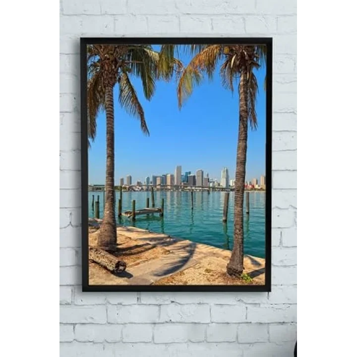 (pster12330) Miami Manzara Çerçeveli Tablo (50x70cm)