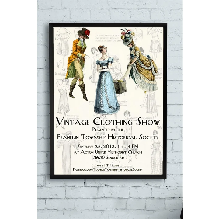 (pster12368) Moda Vintage Çerçeveli Tablo (50x70cm)