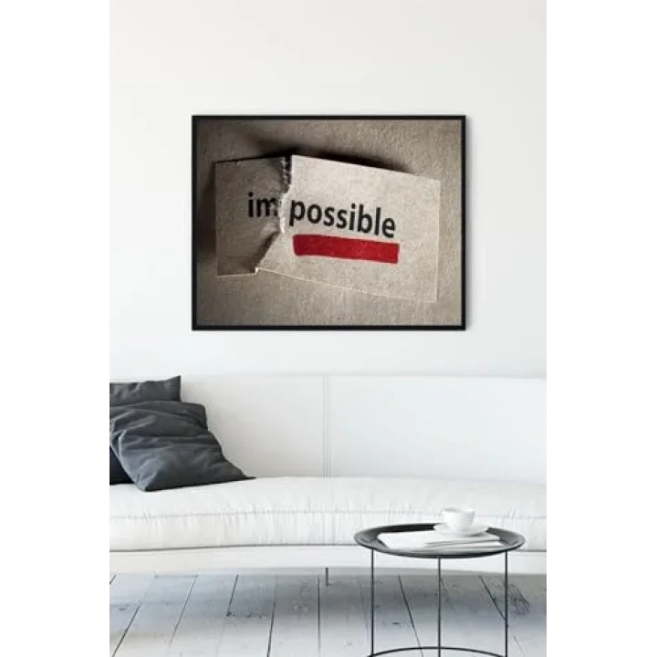 (pster12442) Imkansız Unpossible Girişimcilik Çerçeveli Tablo (30 X 40cm)