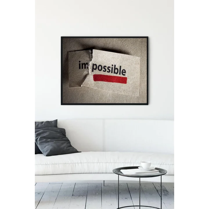 (pster12442) Imkansız Unpossible Girişimcilik Çerçeveli Tablo (30 X 40cm)