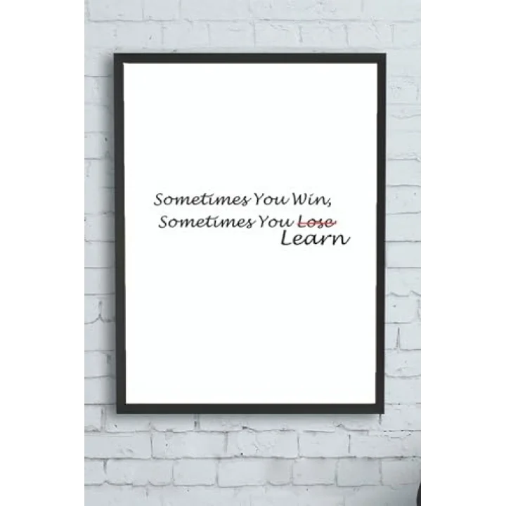 (pster12475) Win - Learn Girişimcilik Çerçeveli Tablo (50x70cm)
