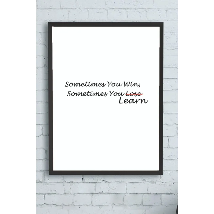 (pster12475) Win - Learn Girişimcilik Çerçeveli Tablo (50x70cm)