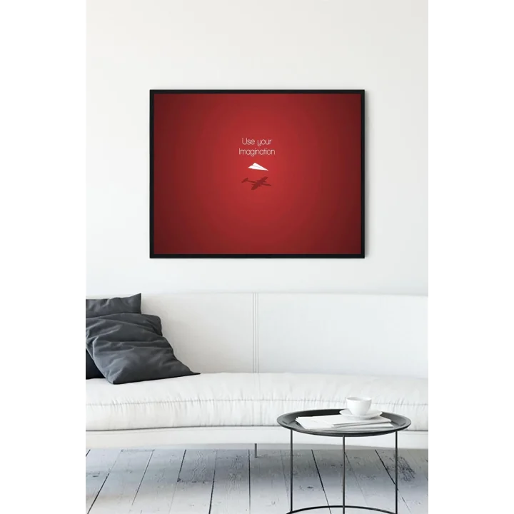 (pster12583) Halay Gücü - Use Your Imagination Girişimcilik Çerçeveli Tablo (21x30cm)