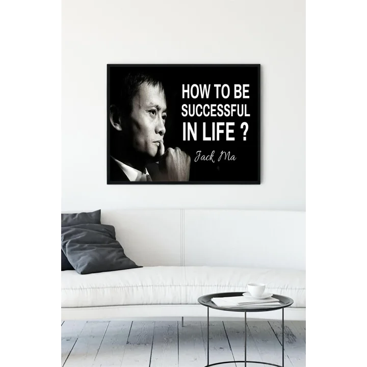 (pster12613) Jack Ma Girişimcilik Çerçeveli Tablo 3 (30 X 40cm)