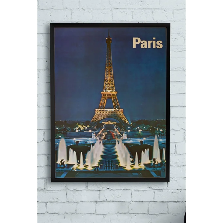 (pster12937) Paris Vintage Çerçeveli Tablo (21x30cm)