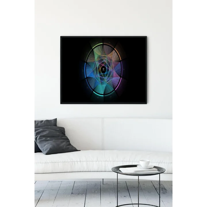 (pster13018) Pi Sayısı Bilimsel Çerçeveli Tablo (40x50cm)