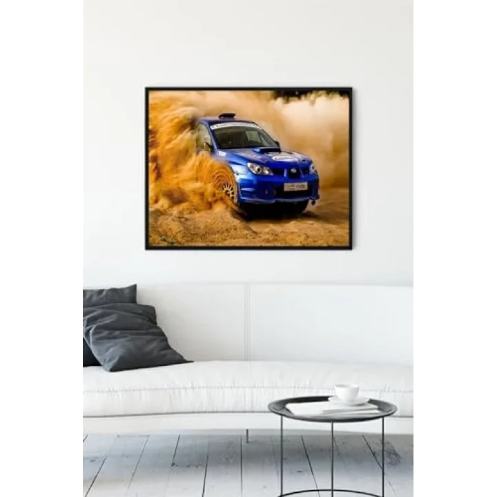 (pster13063) Rally Araba Çerçeveli Tablo (40x50cm)