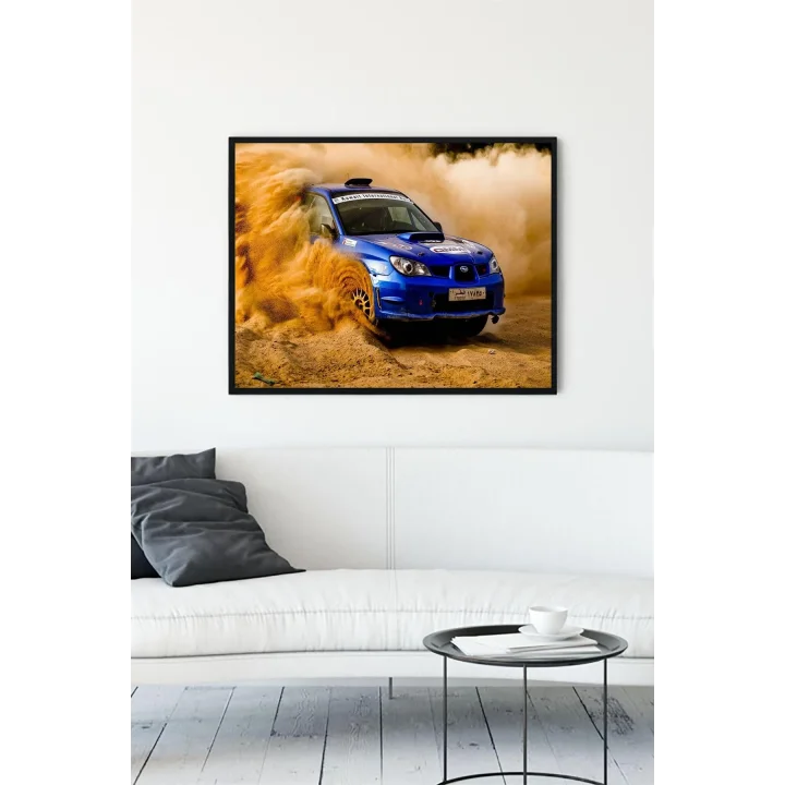 (pster13063) Rally Araba Çerçeveli Tablo (40x50cm)