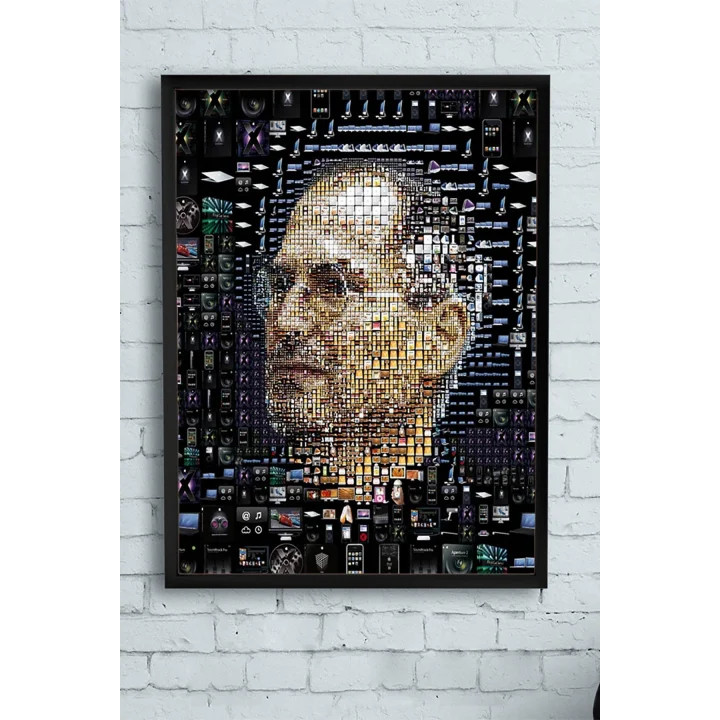 (pster13398) Apple Mozaik Girişimcilik Çerçeveli Tablo 2 (50x70cm)