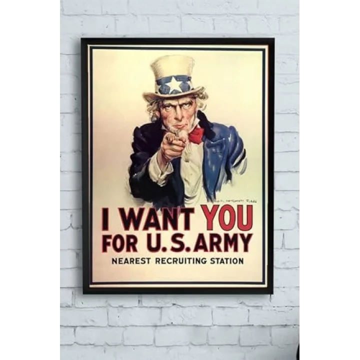 (pster13750) Uncle Sam Eğlenceli Mizahi Çerçeveli Tablo (21x30cm)