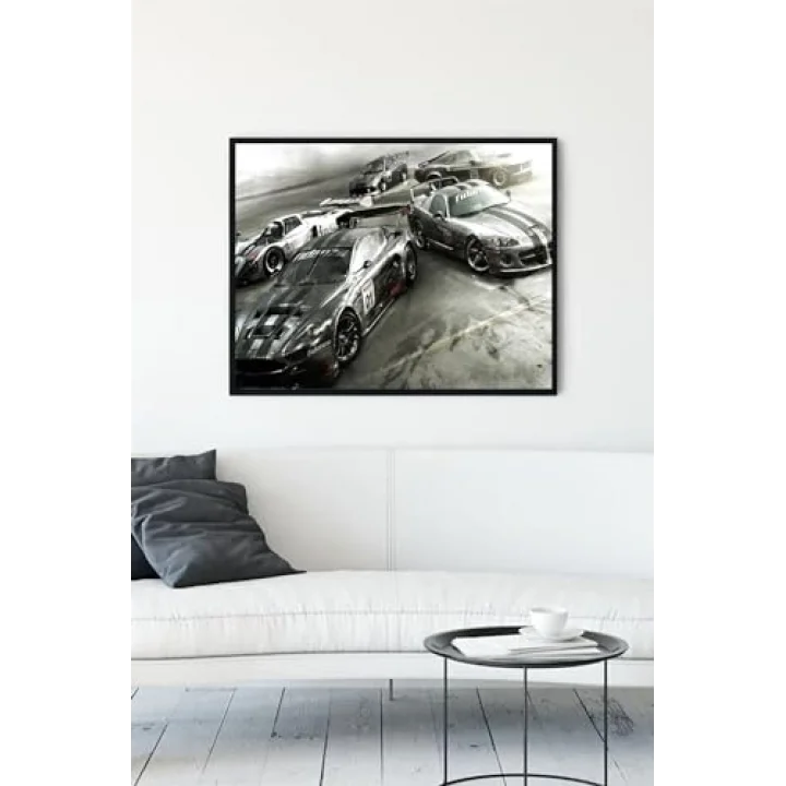 (pster13927) Yarış Arabası Çerçeveli Tablo 3 (40x50cm)