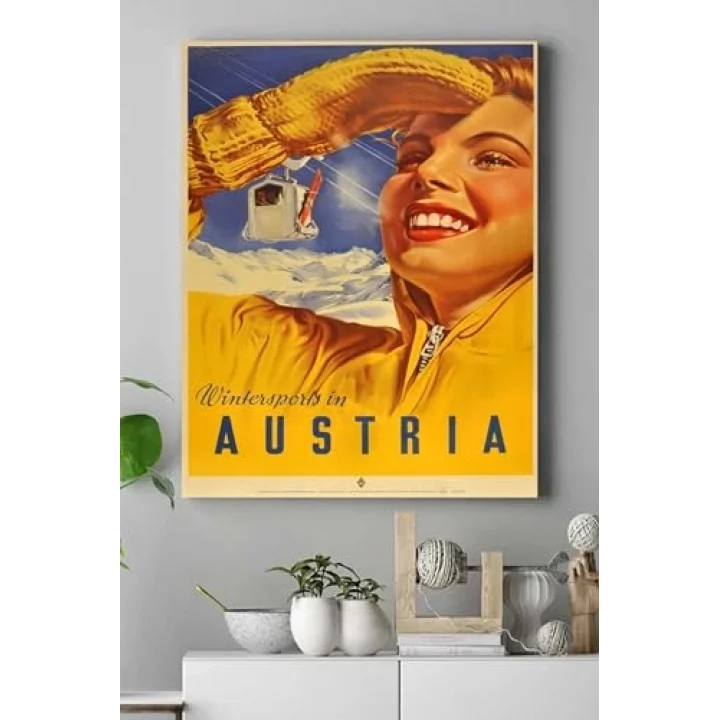 (pster15080) Avustralya Vintage Kanvas Tablo 50 x 70