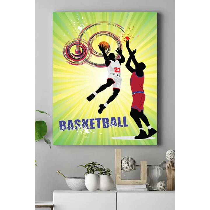 (pster15161) Basketbol Kanvas Tablo 30 x 40