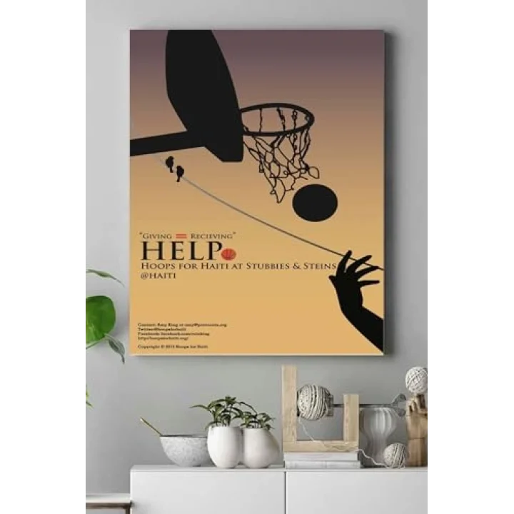 (pster15170) Basketbol Kanvas Tablo 4 40 x 60