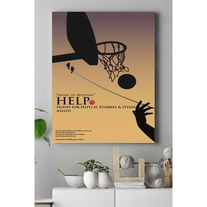 (pster15170) Basketbol Kanvas Tablo 4 40 x 60