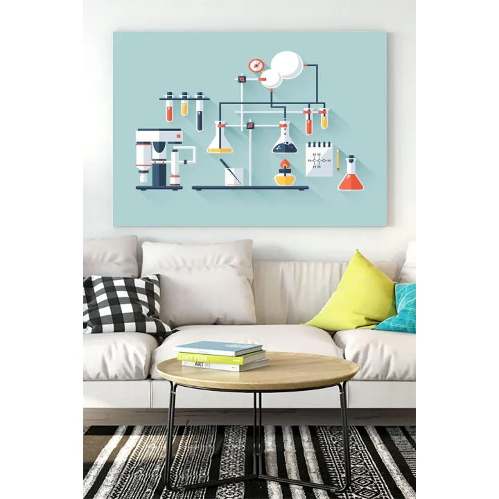 (pster15668) Deney Bilimsel Kanvas Tablo 40 x 60