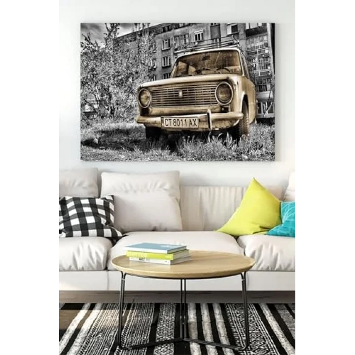 (pster15908) Eski Araba Kanvas Tablo 50 x 70