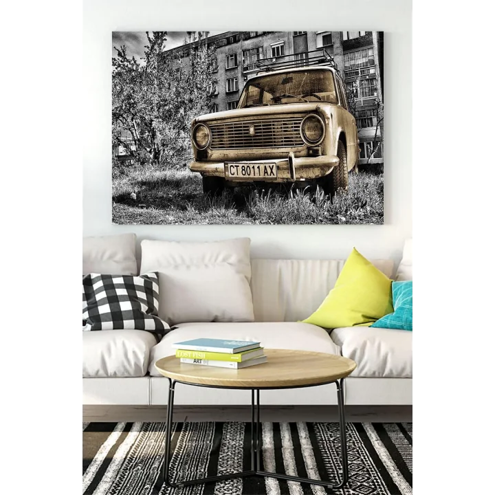 (pster15908) Eski Araba Kanvas Tablo 50 x 70