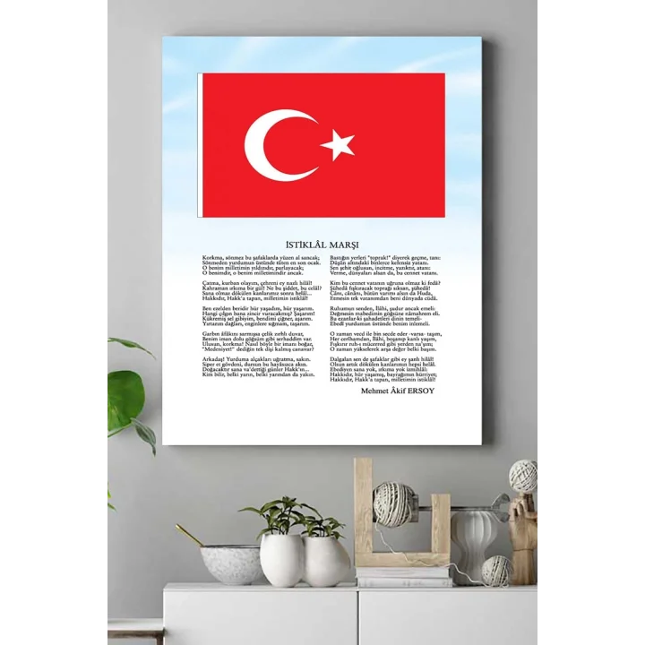 (pster16320) Istiklal Marşı Kanvas Tablo 2 21 x 30