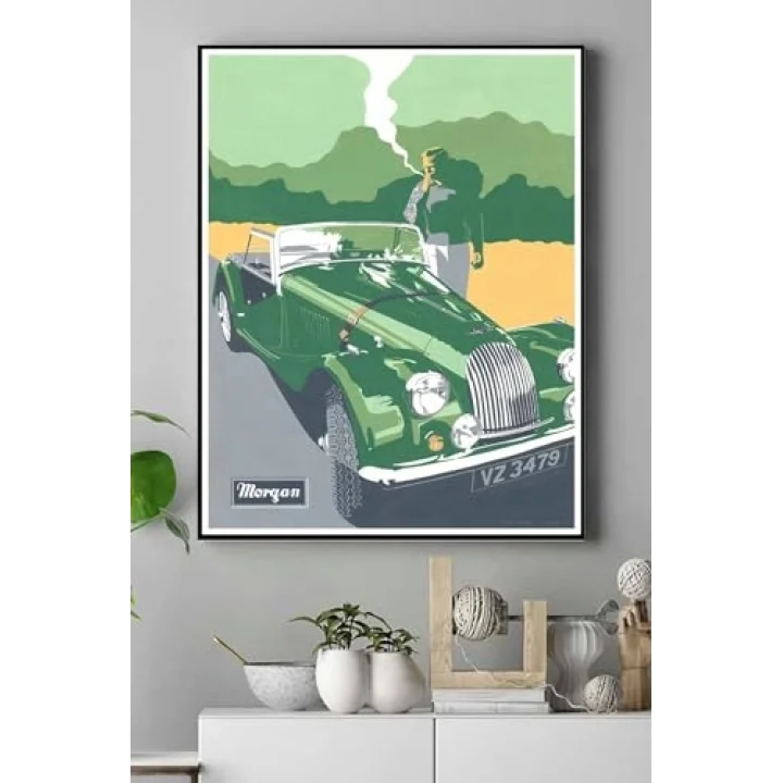 (pster17158) Morgan Vintage Araba Kanvas Tablo 21 x 30
