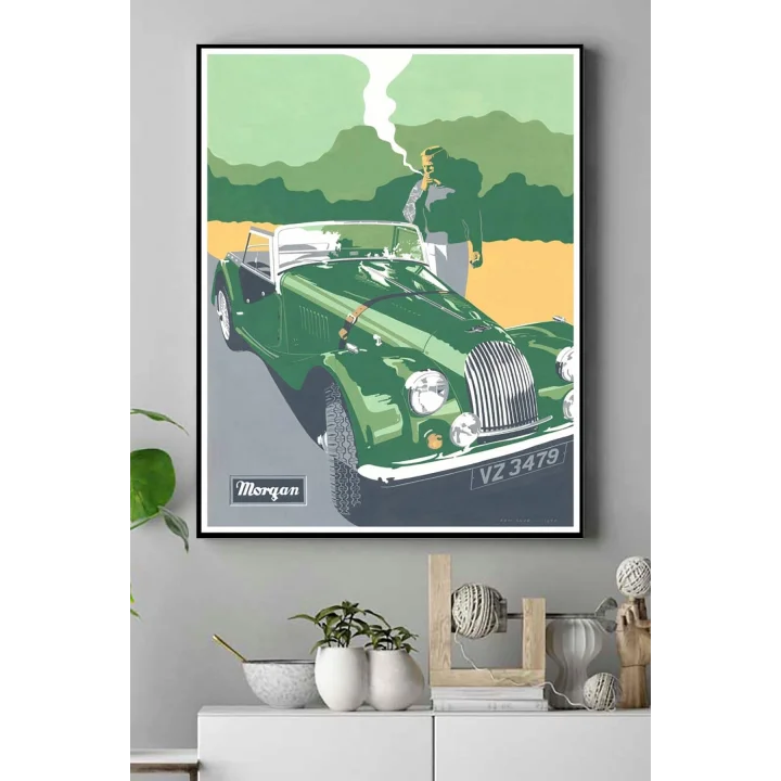 (pster17158) Morgan Vintage Araba Kanvas Tablo 21 x 30