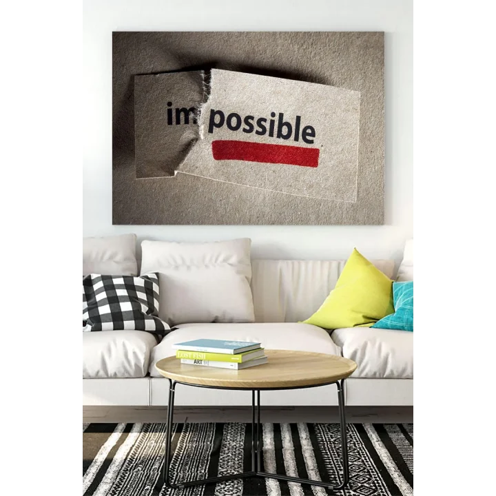 (pster17196) Imkansız Unpossible Girişimcilik Kanvas Tablo 30 x 40