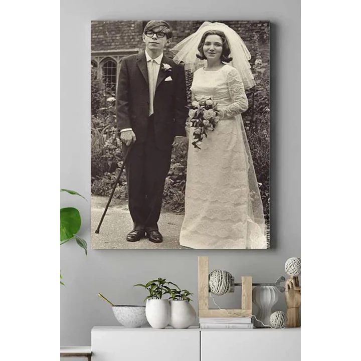 (pster17984) Stephen Hawking Bilimsel Kanvas Tablo 21 x 30