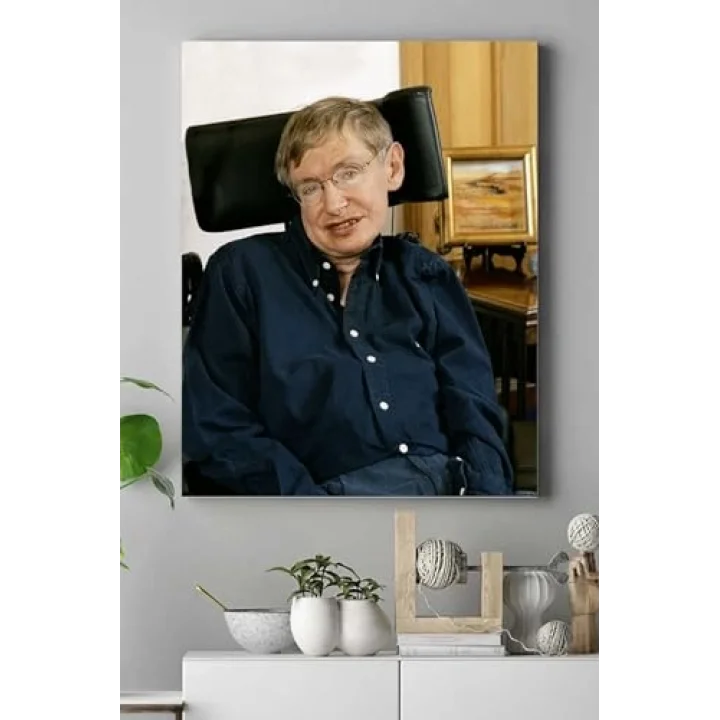 (pster17992) Stephen Hawking Bilimsel Kanvas Tablo 2 40 x 60