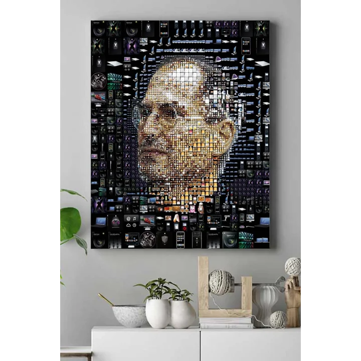 (pster17994) Altın Apple Mozaik Girişimcilik Kanvas Tablo 2 30 x 40