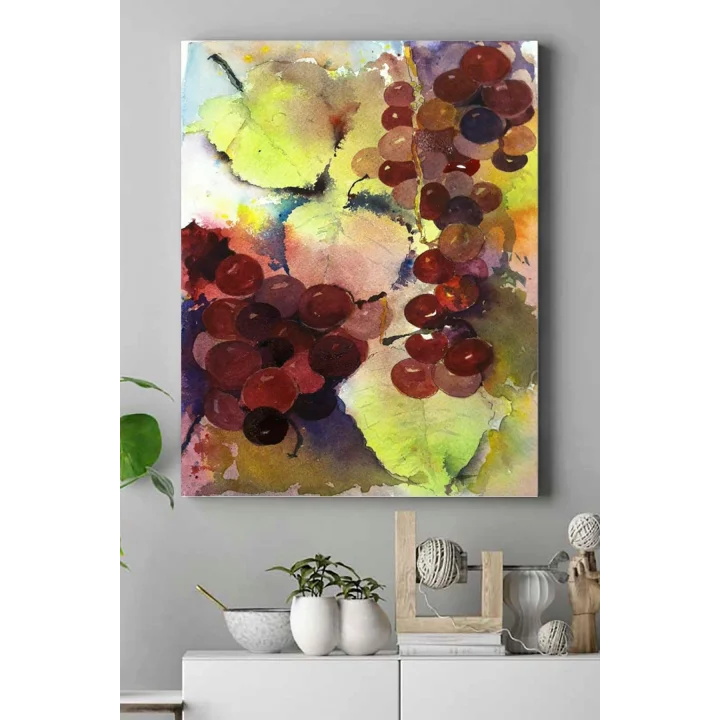 (pster18361) Üzüm Sanatsal Kanvas Tablo 40 x 60