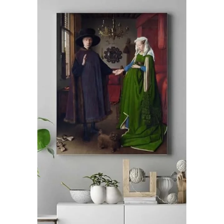 (pster18366) Van Eyck - Arnolfininin Evlenmesi Sanatsal Kanvas Tablo 21 x 30