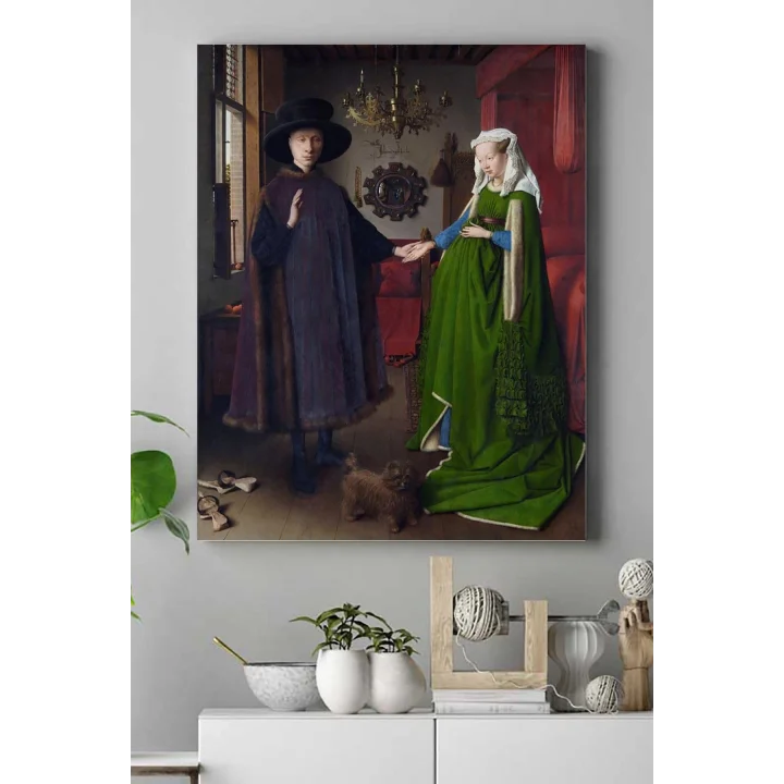 (pster18366) Van Eyck - Arnolfininin Evlenmesi Sanatsal Kanvas Tablo 21 x 30
