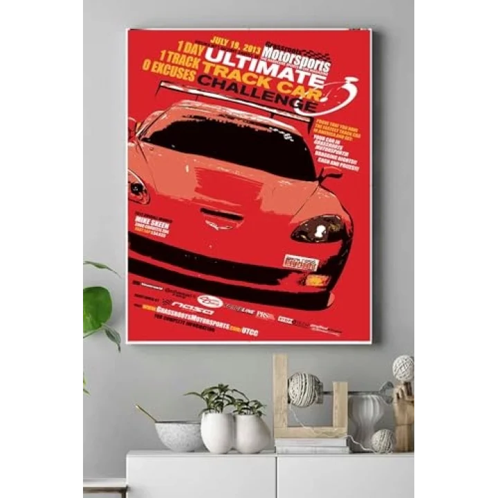 (pster18495) Yarış Arabası Kanvas Tablo 40 x 60