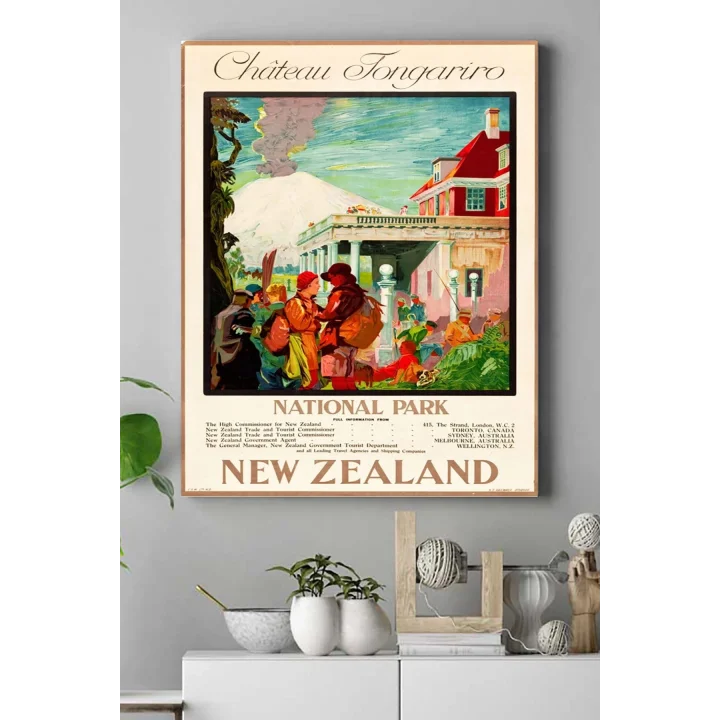 (pster18526) Yeni Zelanda Manzara Kanvas Tablo 30 x 40