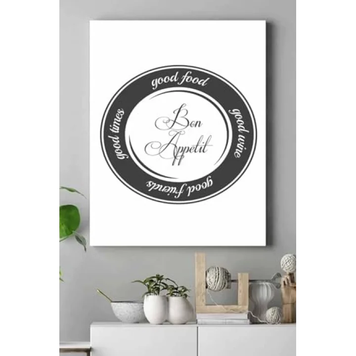 (pster18800) Bon Appetit Mutfak Kanvas Tablo 21 x 30