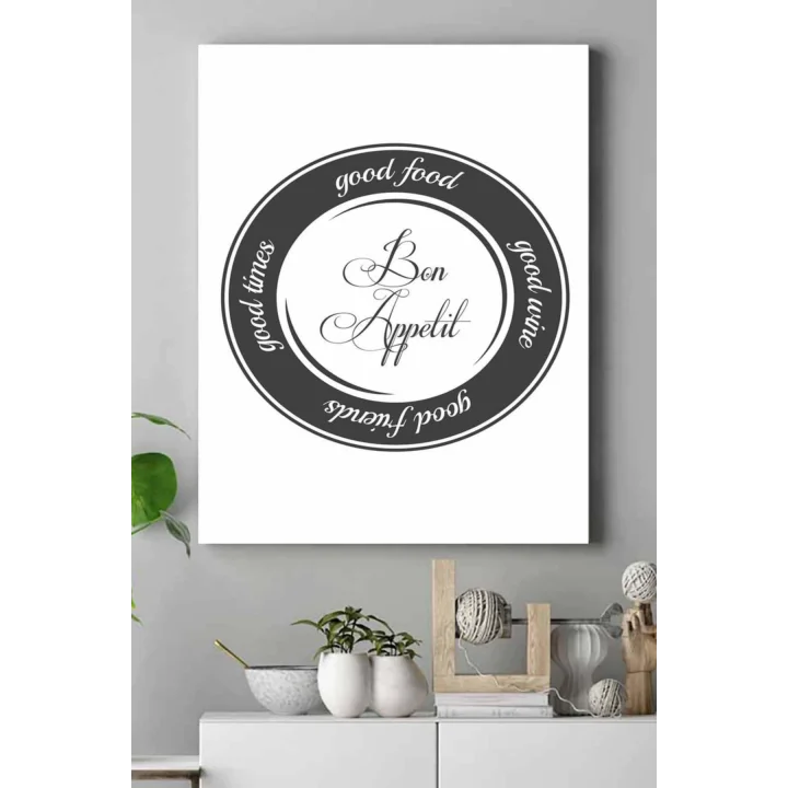 (pster18800) Bon Appetit Mutfak Kanvas Tablo 21 x 30