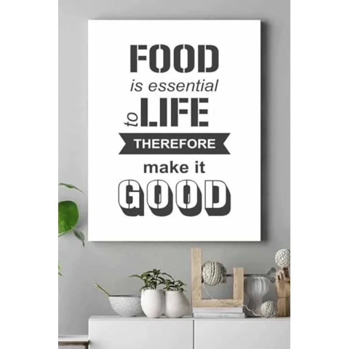 (pster18809) Food Is Essential Mutfak Kanvas Tablo 21 x 30