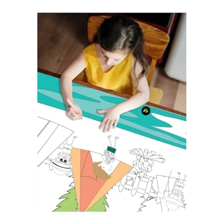 (pster21323) Kamp Hayatı Eğitici Dev Boyama Kağıdı, Çocuklar Için Aktivite Boyama Rulosu (90x130cm)