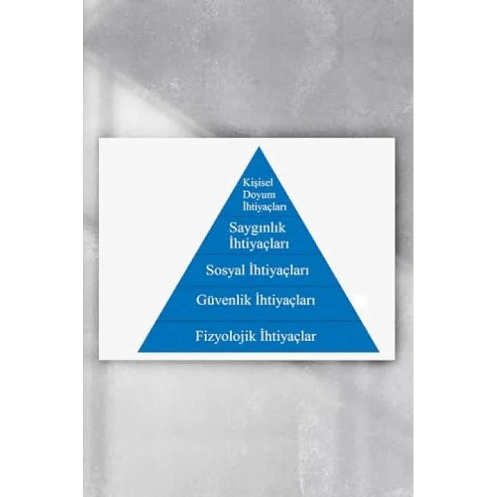 (pster21519) Maslow Ihtiyaçlar Piramidi Eğitim Posteri