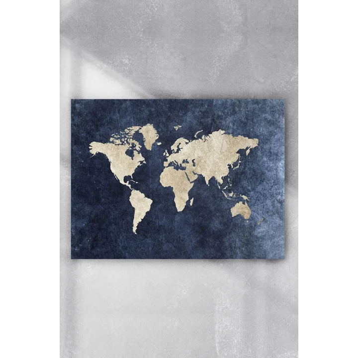 (pster6377) Mavi Dünya Haritası Poster (90x130cm)