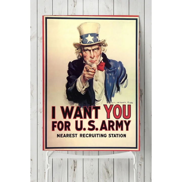 (pster9166) Uncle Sam Eğlenceli Mizahi Poster