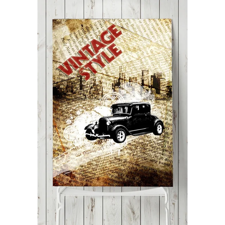 (pster9350) Vintage Araba Posteri 2 (70x100cm)