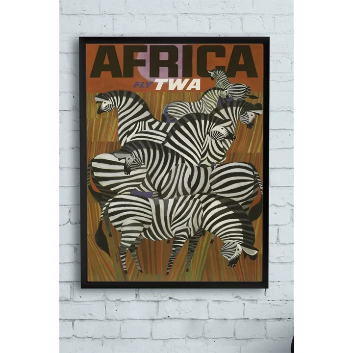 (pster9738) Afrika Vintage Çerçeveli Tablo (40x50cm)