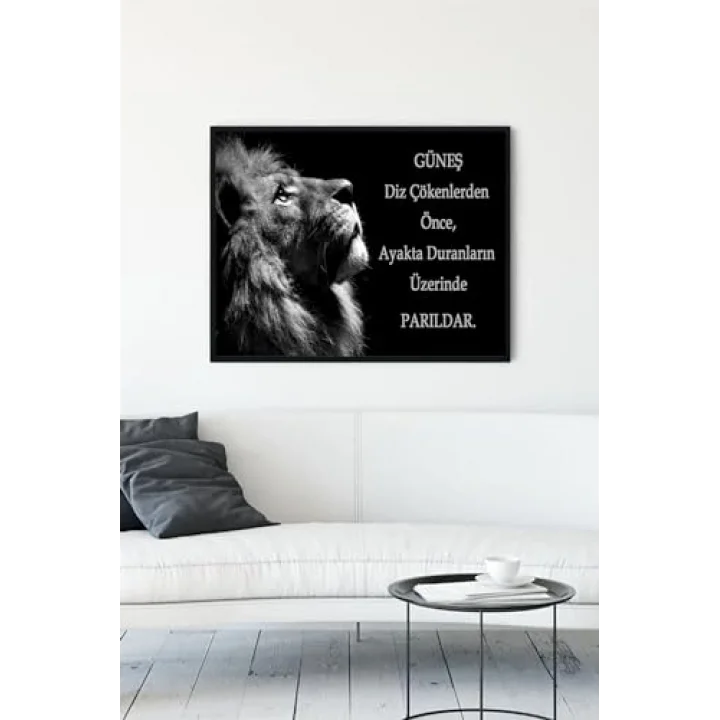 (pster9888) Aslan Girişimcilik Çerçeveli Tablo 4 (30 X 40cm)